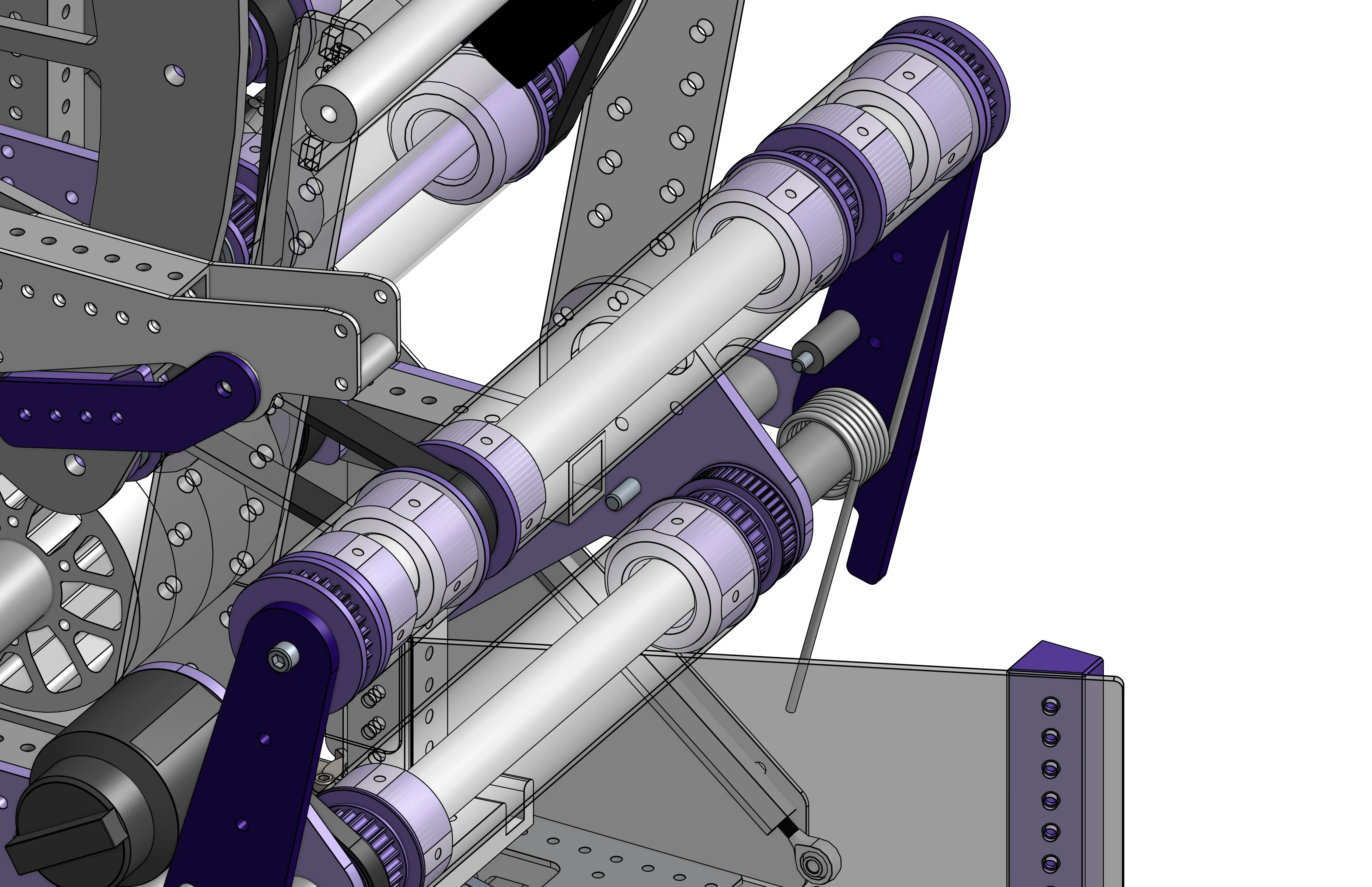 3847 Rapid React springed intake CAD render